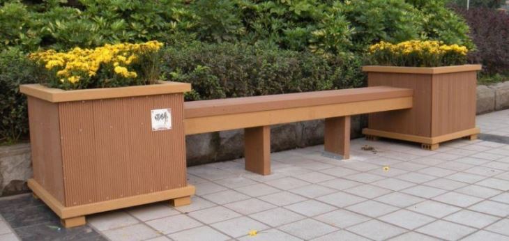 Plastic Wood Composite Flower Pots